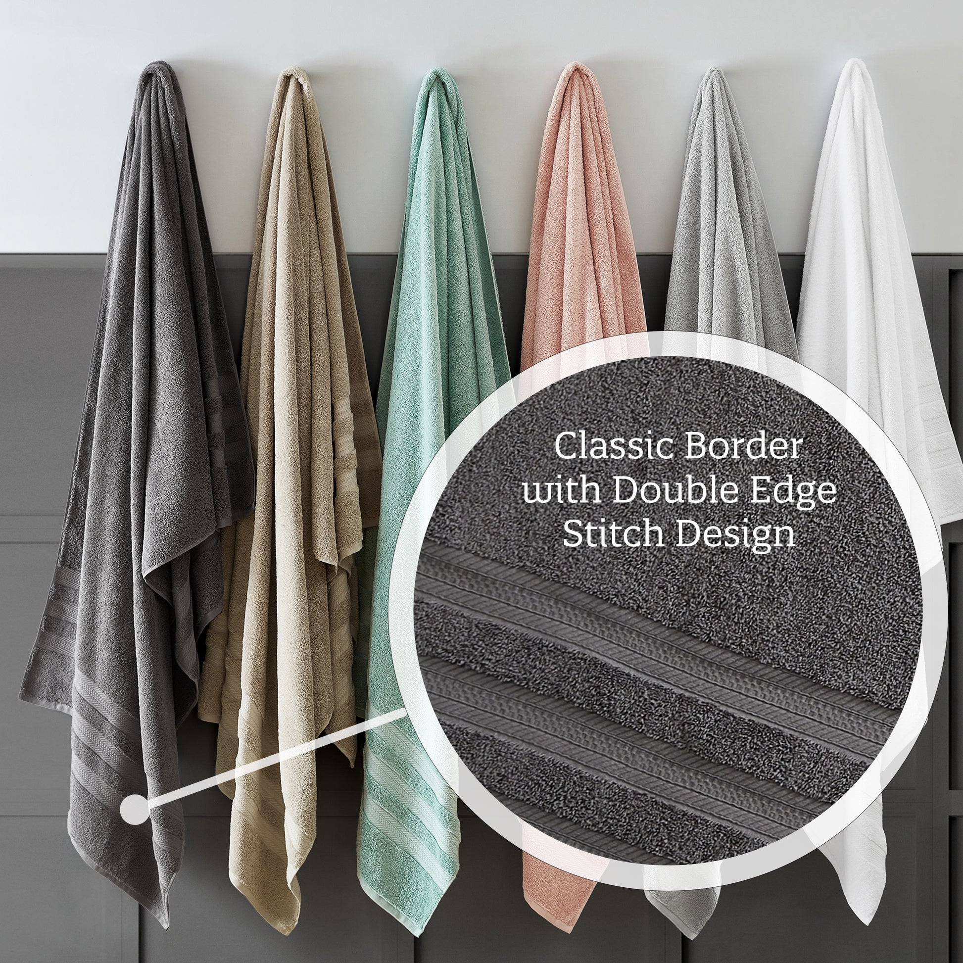 Big Clear!]Ultra Soft Extra Large Hand Towels 100% Pure Cotton - Luxurious  Rayon Trim Towels- Ideal for Daily Use Towel 34*75cm 