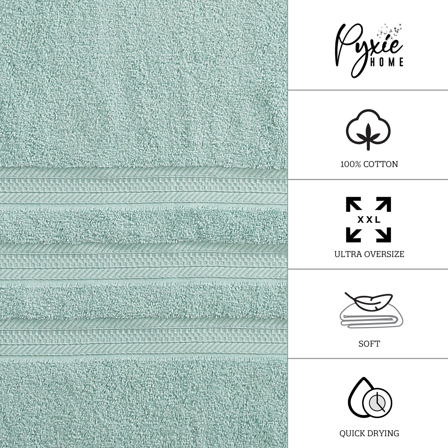 Overfox 100% Cotton Bath Towels Clearance Prime, Towels Beach