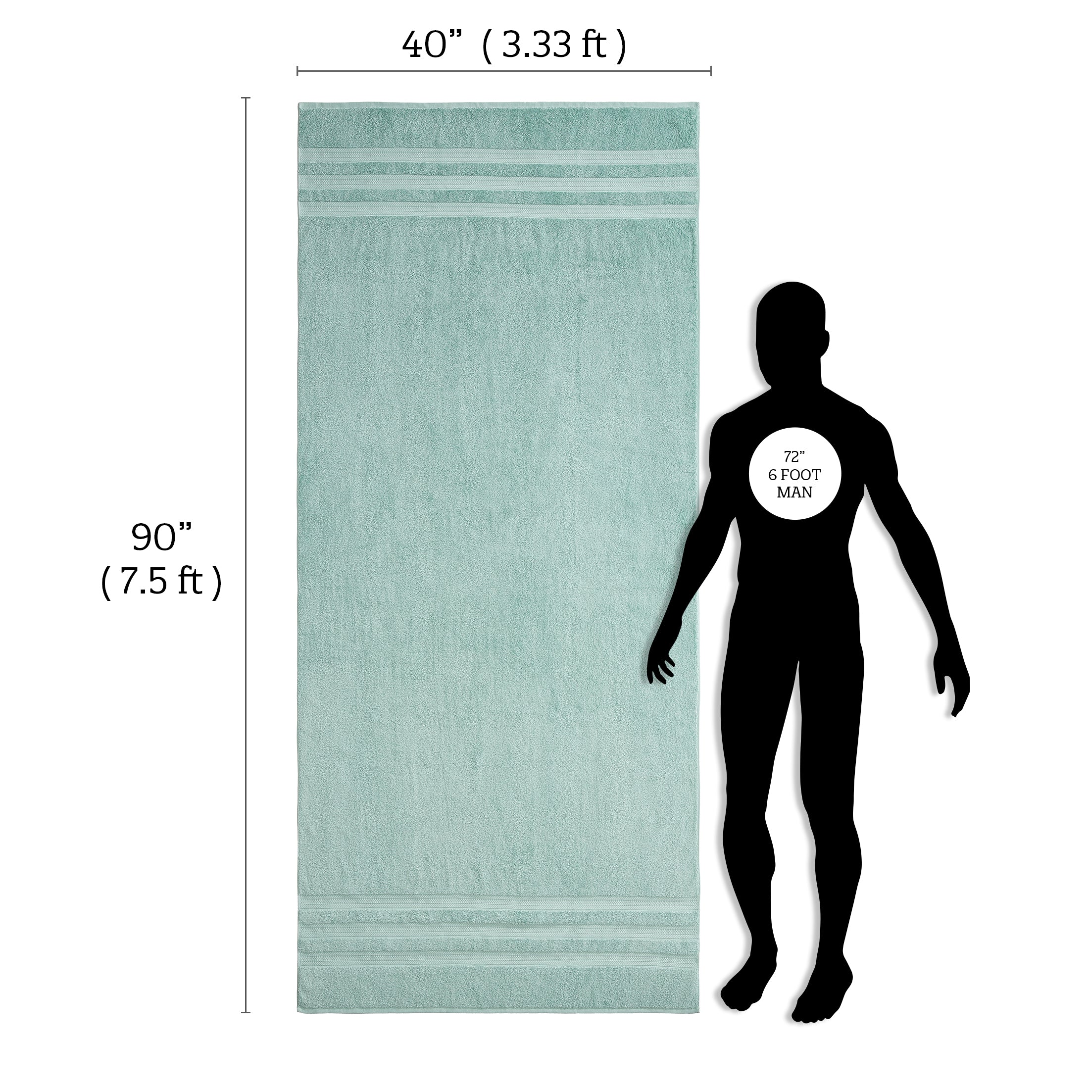 Largest bath towel discount size